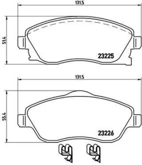 Тормозные колодки передние дисковые BREMBO P59 036