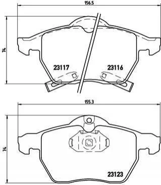 Гальмівні колодки передні дискові BREMBO P59 048 (фото 1)