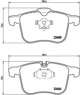 Гальмівні колодки передні дискові BREMBO P59 049