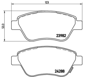 Тормозные колодки дисковые BREMBO P59 051 (фото 1)