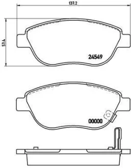 Гальмівні колодки передні дискові BREMBO P59 052