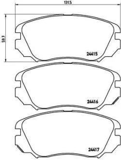 Тормозные колодки передние дисковые BREMBO P59 054