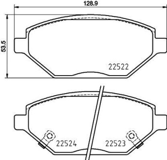 Гальмівні колодки дискові BREMBO P59 093 (фото 1)