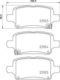 Тормозные колодки дисковые BREMBO P59 095