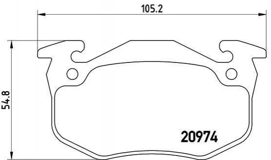 Тормозные колодки задние дисковые BREMBO P61 032 (фото 1)