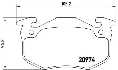 Тормозные колодки задние дисковые BREMBO P61 032