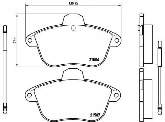 Тормозные колодки дисковые BREMBO P61 046 (фото 1)
