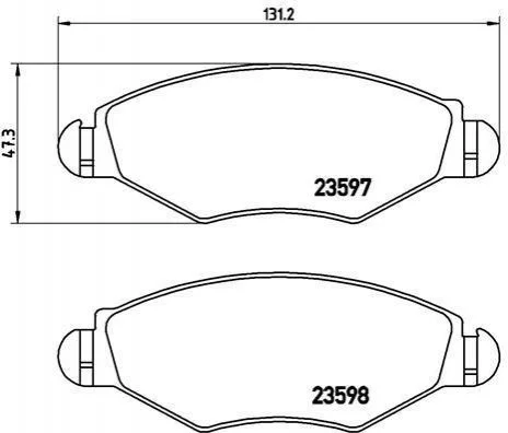 Тормозные колодки передние дисковые BREMBO P61 063 (фото 1)