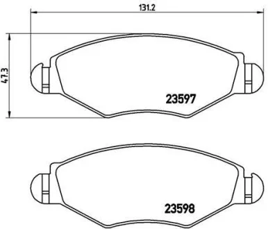 Тормозные колодки передние дисковые BREMBO P61 063