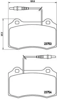 Тормозные колодки передние дисковые BREMBO P61 064