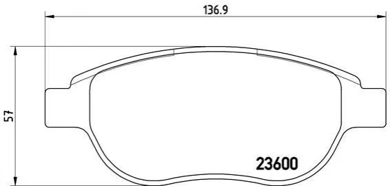 Тормозные колодки передние дисковые BREMBO P61 068 (фото 1)