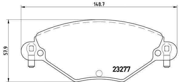 Тормозные колодки передние дисковые BREMBO P61 071 (фото 1)