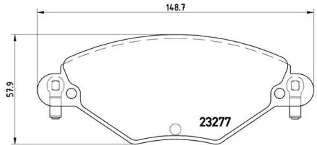 Тормозные колодки передние дисковые BREMBO P61 071