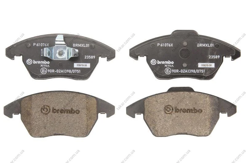 Тормозные колодки дисковые BREMBO P61 076X (фото 1)