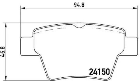 Гальмівні колодки задні дискові BREMBO P61 080