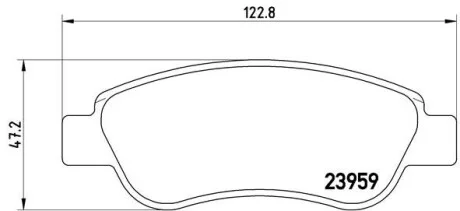 Гальмівні колодки передні дискові BREMBO P61 081