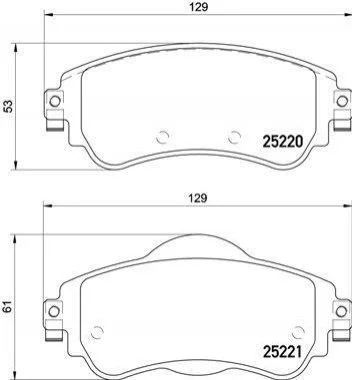 Гальмівні колодки передні дискові BREMBO P61 105 (фото 1)
