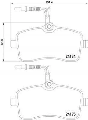 Гальмівні колодки передні дискові BREMBO P61 109 (фото 1)