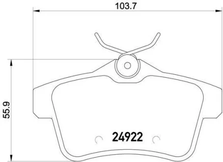 Тормозные колодки задние дисковые BREMBO P61 114