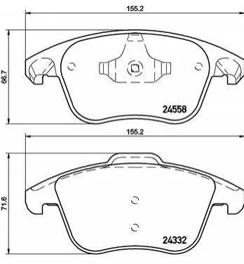 Тормозные колодки передние дисковые BREMBO P61 117 (фото 1)