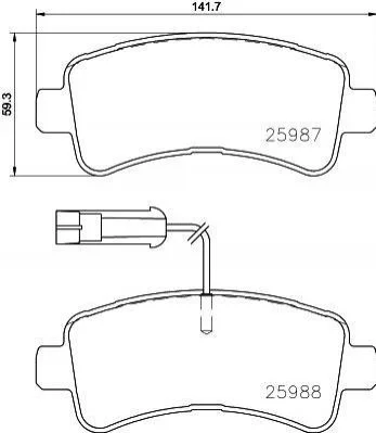 Тормозные колодки дисковые BREMBO P61 130 (фото 1)