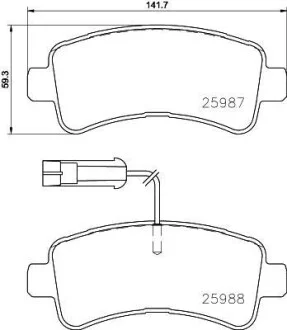 Тормозные колодки дисковые BREMBO P61 130