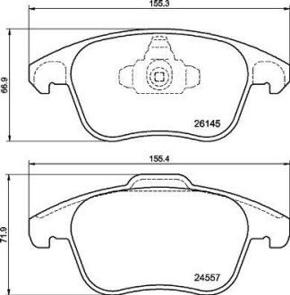 Гальмівні колодки дискові BREMBO P61 136