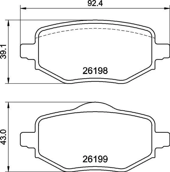 Гальмівні колодки дискові BREMBO P61 140 (фото 1)