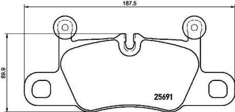 Гальмівні колодки дискові BREMBO P65 031