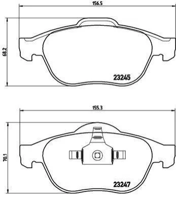 Гальмівні колодки передні дискові BREMBO P68 040 (фото 1)