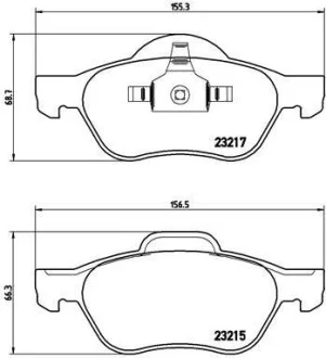 Тормозные колодки передние дисковые BREMBO P68 048