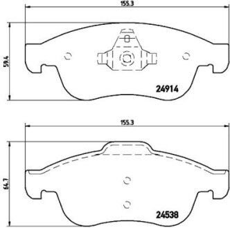 Гальмівні колодки дискові BREMBO P68050X