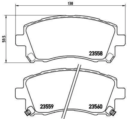 Гальмівні колодки передні дискові BREMBO P78 010 (фото 1)