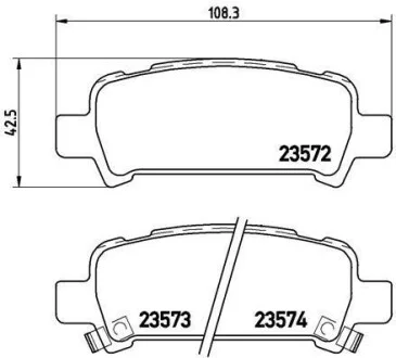 Тормозные колодки задние дисковые BREMBO P78 011