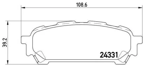 Тормозные колодки задние дисковые BREMBO P78 014