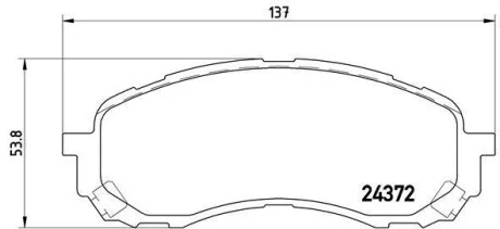 Тормозные колодки передние дисковые BREMBO P78 015