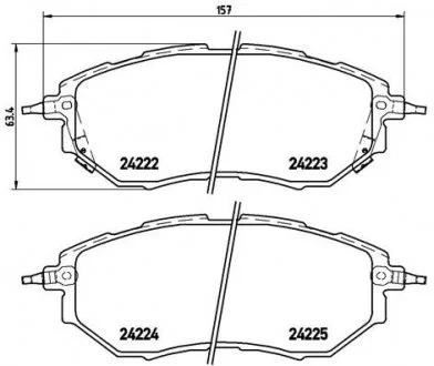 Тормозные колодки дисковые BREMBO P78017X