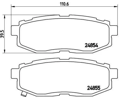 Тормозные колодки задние дисковые BREMBO P78 018 (фото 1)