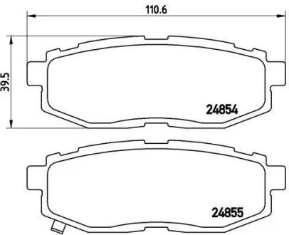 Тормозные колодки задние дисковые BREMBO P78 018