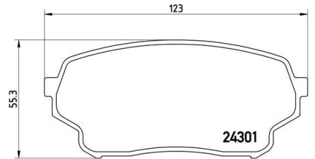 Тормозные колодки дисковые BREMBO P79 019 (фото 1)