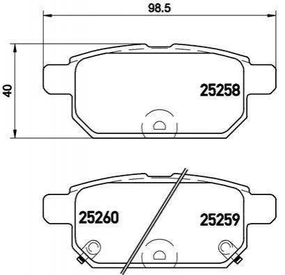 Тормозные колодки задние дисковые BREMBO P79 029 (фото 1)
