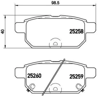 Гальмівні колодки задні дискові BREMBO P79 029