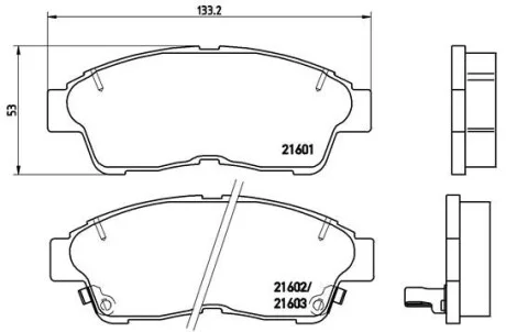 Тормозные колодки передние дисковые BREMBO P83 034