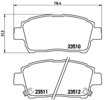 Тормозные колодки передние дисковые BREMBO P83 051
