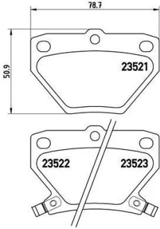 Тормозные колодки задние дисковые BREMBO P83 052