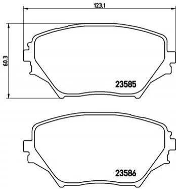 Тормозные колодки передние дисковые BREMBO P83 055 (фото 1)