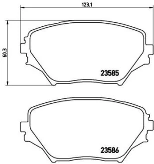 Тормозные колодки передние дисковые BREMBO P83 055
