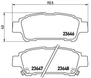 Тормозные колодки дисковые BREMBO P83 056