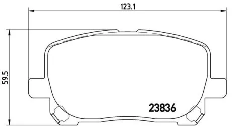 Тормозные колодки передние дисковые BREMBO P83 061