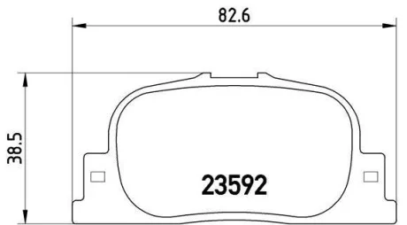 Тормозные колодки задние дисковые BREMBO P83 063